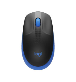 LOGITECH MOUSE INALAMBRICO M190 OPTICO 3 BOTONES AZUL GRANDE PARA MANO COMPLETA