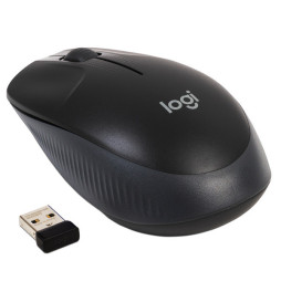 LOGITECH MOUSE INALAMBRICO M190 OPTICO 3 BOTONES NEGRO GRANDE (910-005902)